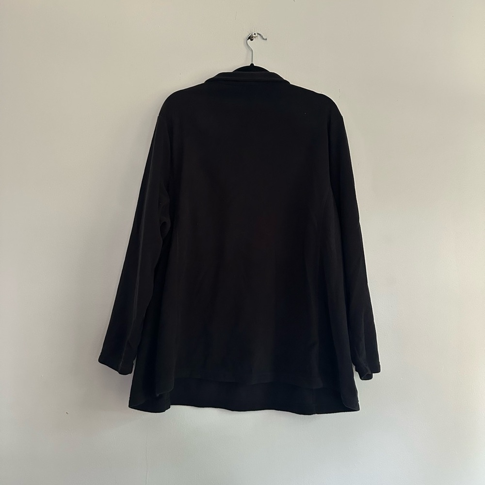Lands End Black Quarter-Zip‎ Fleece - Picture 3 of 3